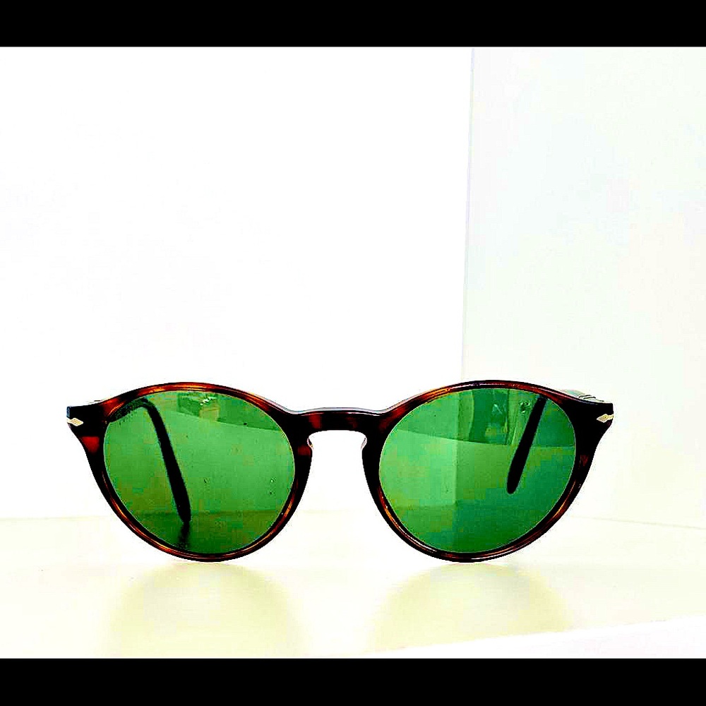 🐯 Tiger Pattern Frame 🐯 Persol Green Tint  Unisex Sunglasses *New*